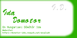 ida domotor business card